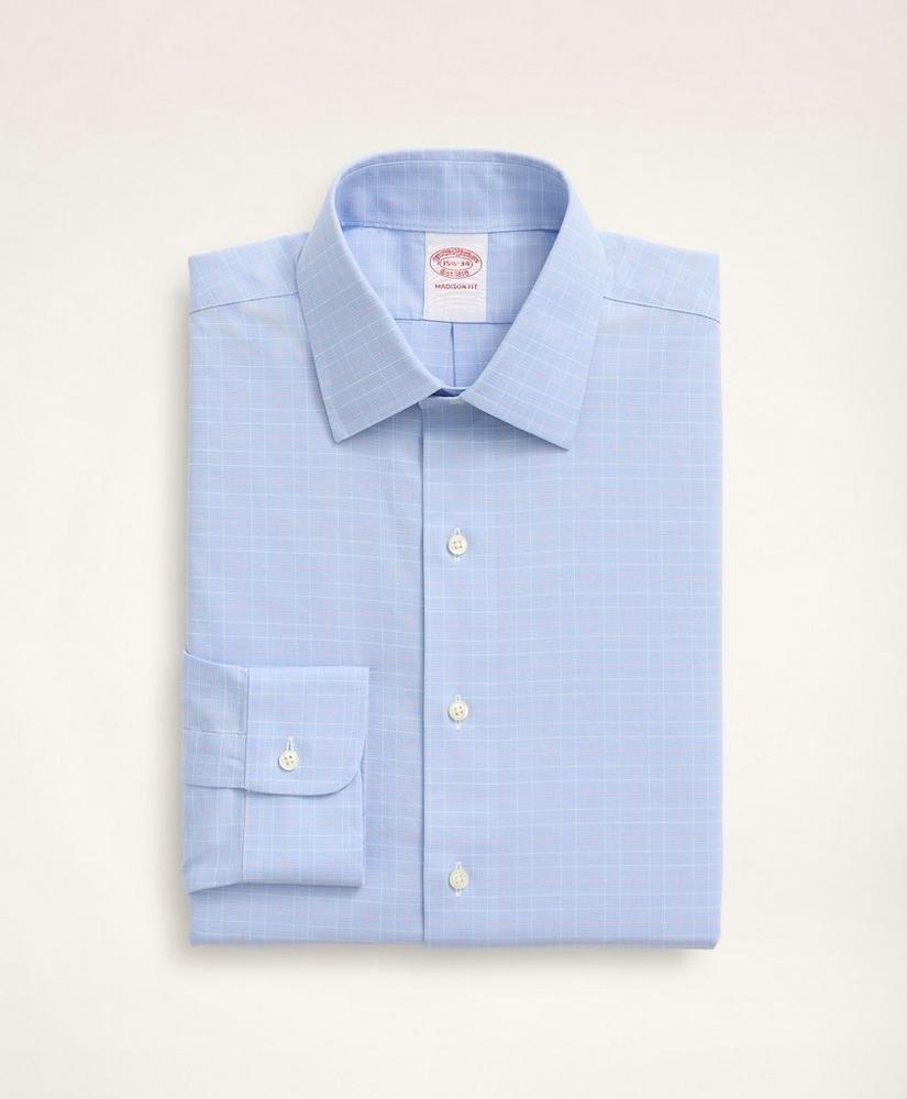 Stretch Madison Relaxed-Fit Dress Shirt, Non-Iron Royal Oxford Ainsley Collar Graph Check, image 4