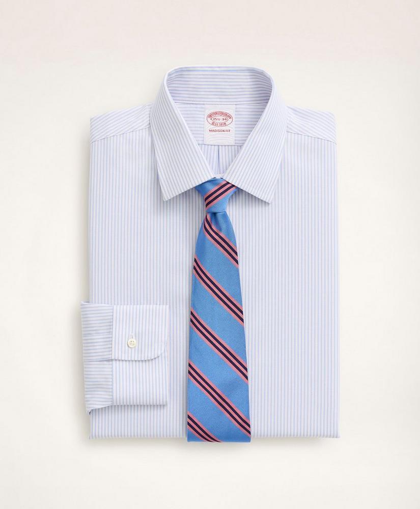 Stretch Madison Relaxed-Fit Dress Shirt, Non-Iron Royal Oxford Ainsley Collar Stripe, image 1