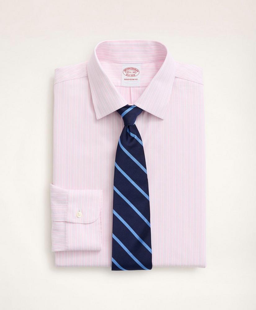 Stretch Madison Relaxed-Fit Dress Shirt, Non-Iron Royal Oxford Ainsley Collar Stripe, image 1