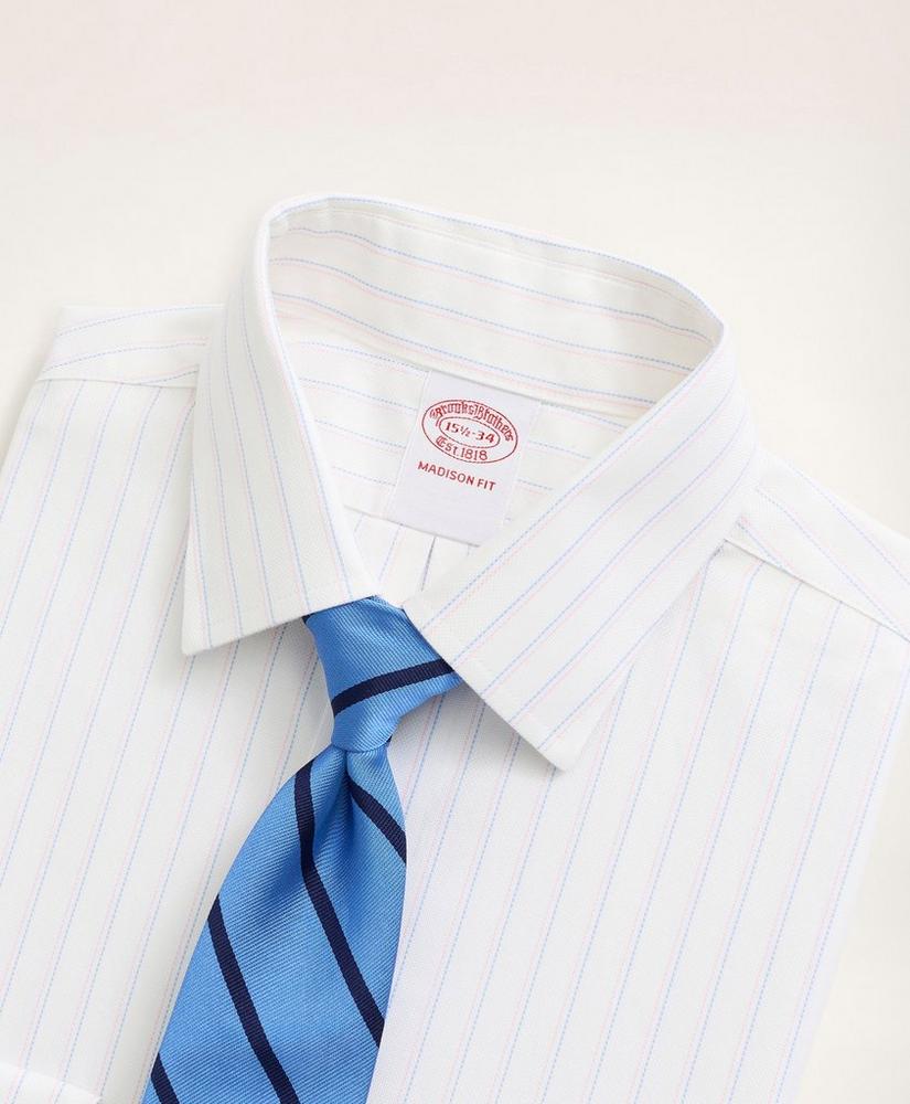 Stretch Madison Relaxed-Fit Dress Shirt, Non-Iron Royal Oxford Ainsley Collar Pinstripe, image 2