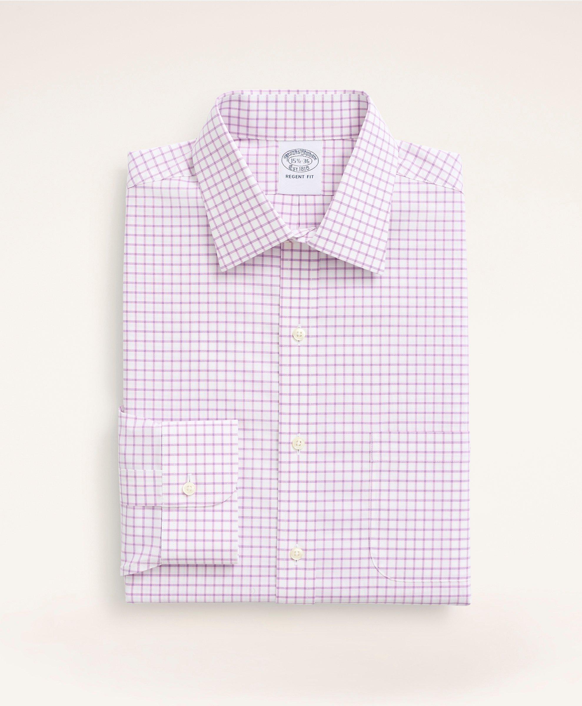 Stretch Regent Regular-Fit Dress Shirt, Non-Iron Poplin Ainsley Collar ...