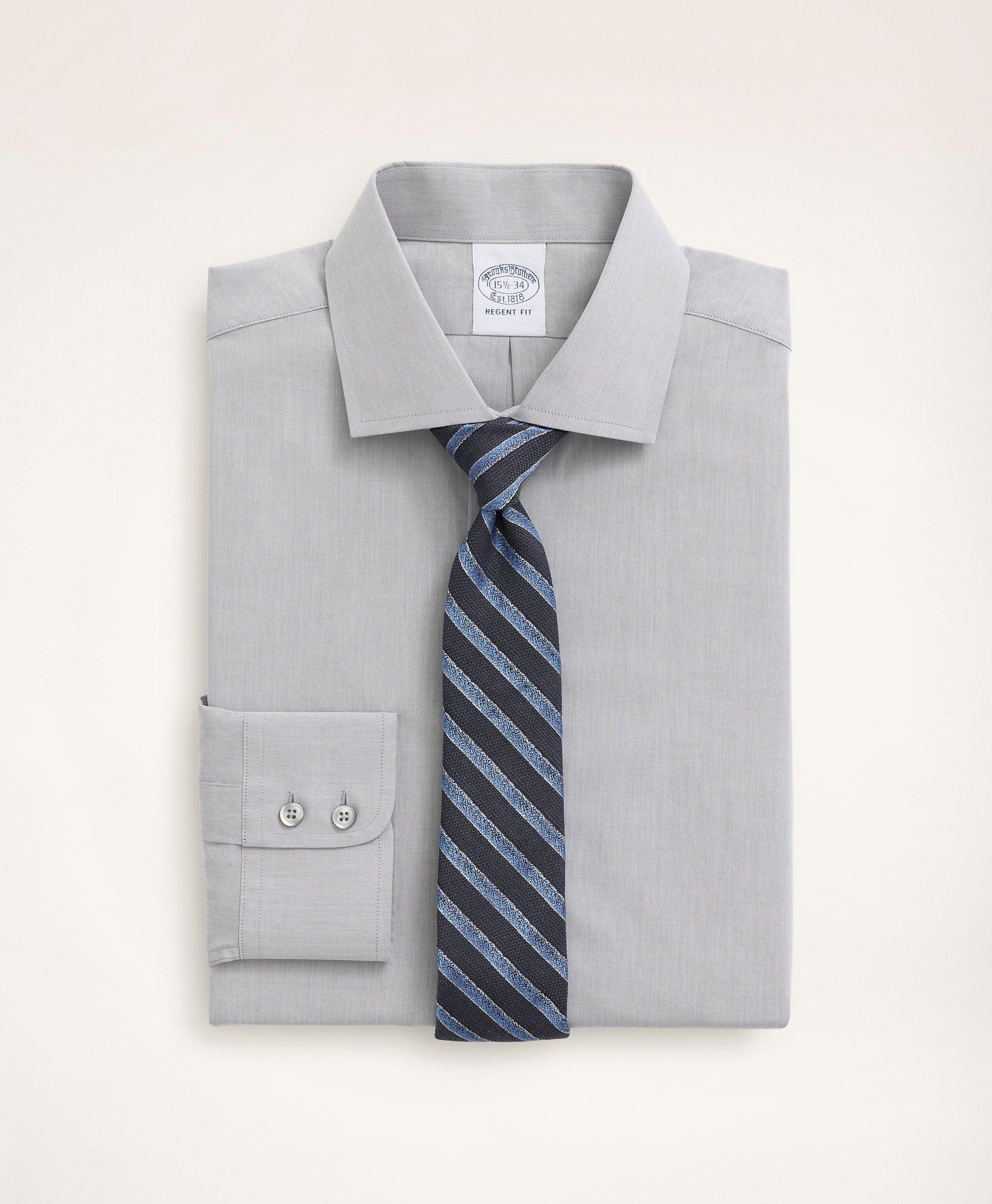 Regent Regular-Fit Dress Shirt, Poplin English Collar End-On-End, image 1