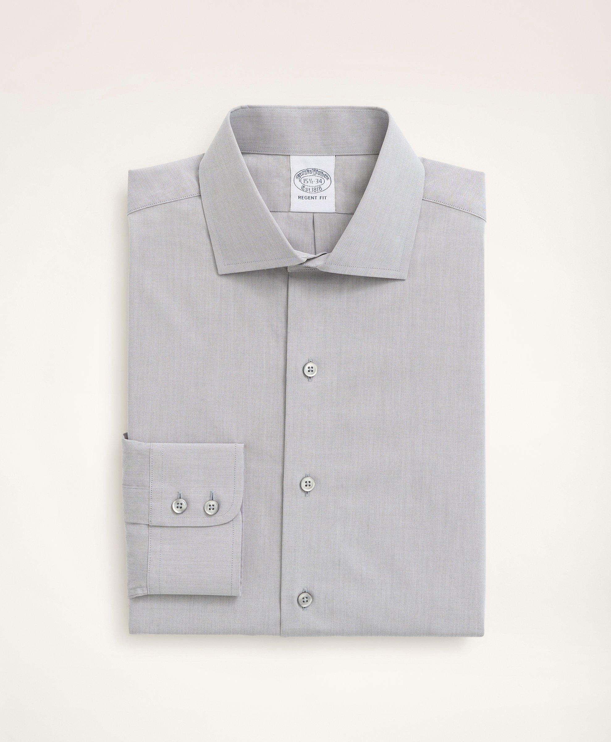 Regent Regular-Fit Dress Shirt, Poplin English Collar End-On-End, image 4