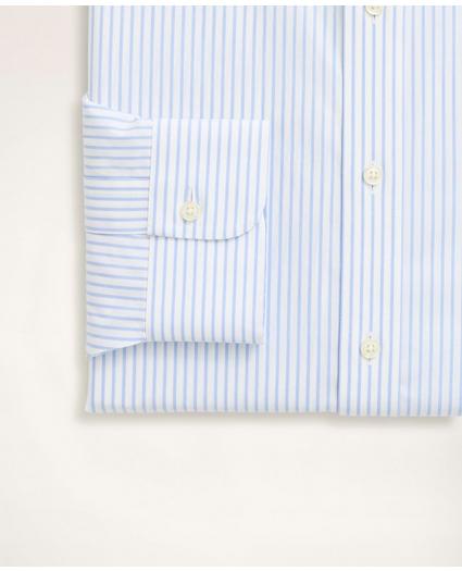 Stretch Madison Relaxed-Fit Dress Shirt, Non-Iron Poplin Button-Down Collar Pencil Stripe, image 3