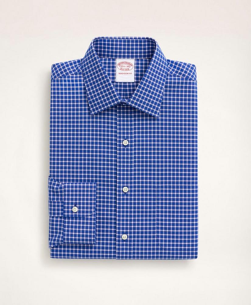 Stretch Madison Relaxed-Fit Dress Shirt, Non-Iron Poplin Ainsley Collar Check, image 4