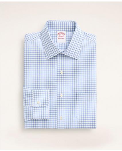 Stretch Madison Relaxed-Fit Dress Shirt, Non-Iron Poplin Ainsley Collar Check, image 4