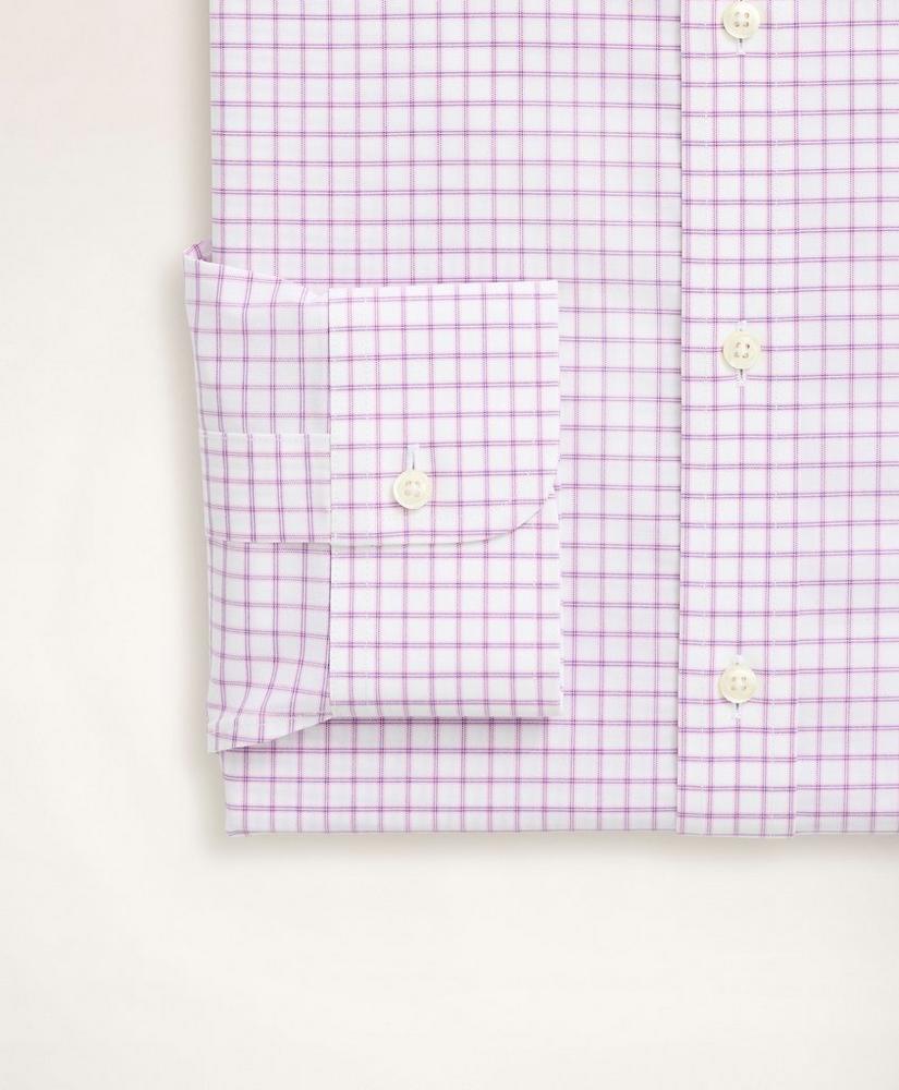 Stretch Madison Relaxed-Fit Dress Shirt, Non-Iron Poplin Ainsley Collar Check, image 3