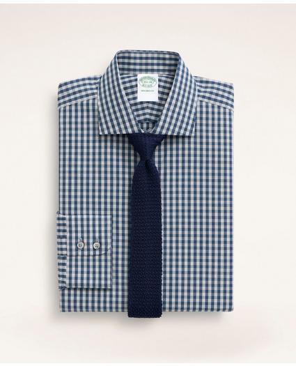 Milano Slim-Fit Dress Shirt, Poplin English  Collar Gingham, image 1