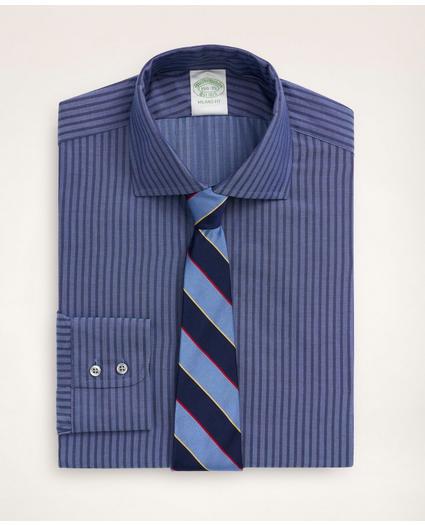 Milano Slim-Fit Dress Shirt, Dobby English Collar Stripe, image 1