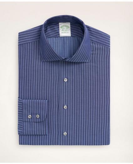 Milano Slim-Fit Dress Shirt, Dobby English Collar Stripe, image 3
