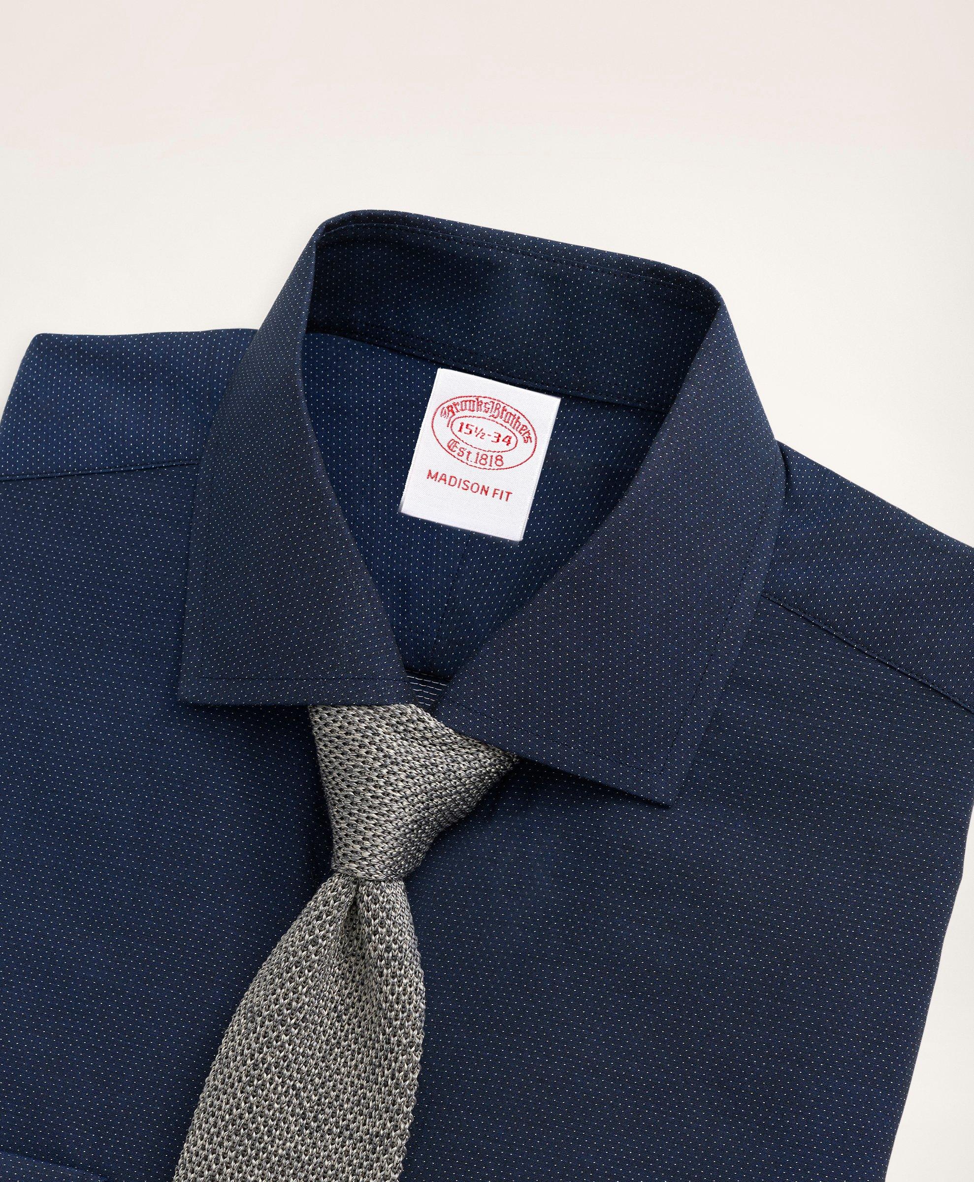 Madison Relaxed-Fit Dress Shirt, Dobby English Collar Solid, image 2