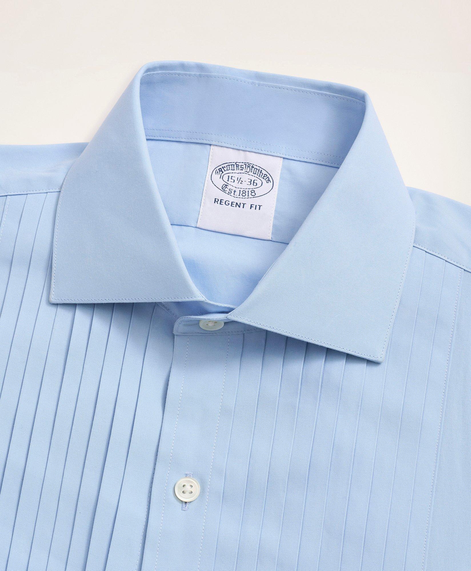 Regent Regular-Fit Ten-Pleat Broadcloth English Collar Tuxedo Shirt, image 2