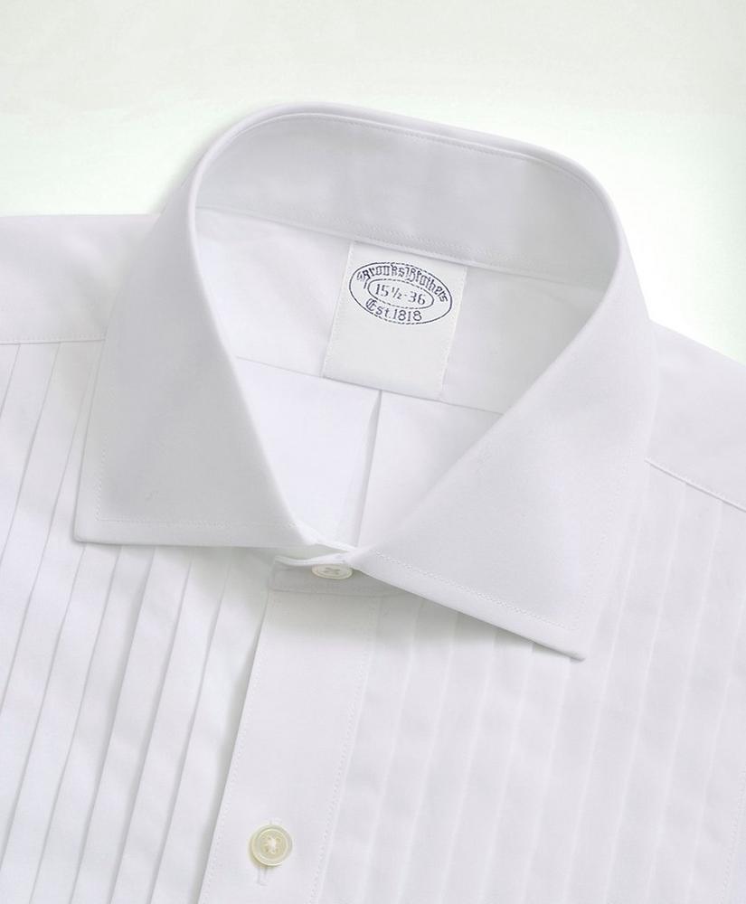 Milano Slim-Fit Ten-Pleat Broadcloth English Collar Tuxedo Shirt, image 2