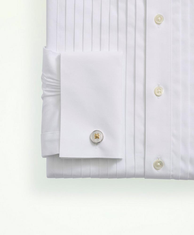 Milano Slim-Fit Ten-Pleat Broadcloth English Collar Tuxedo Shirt, image 3