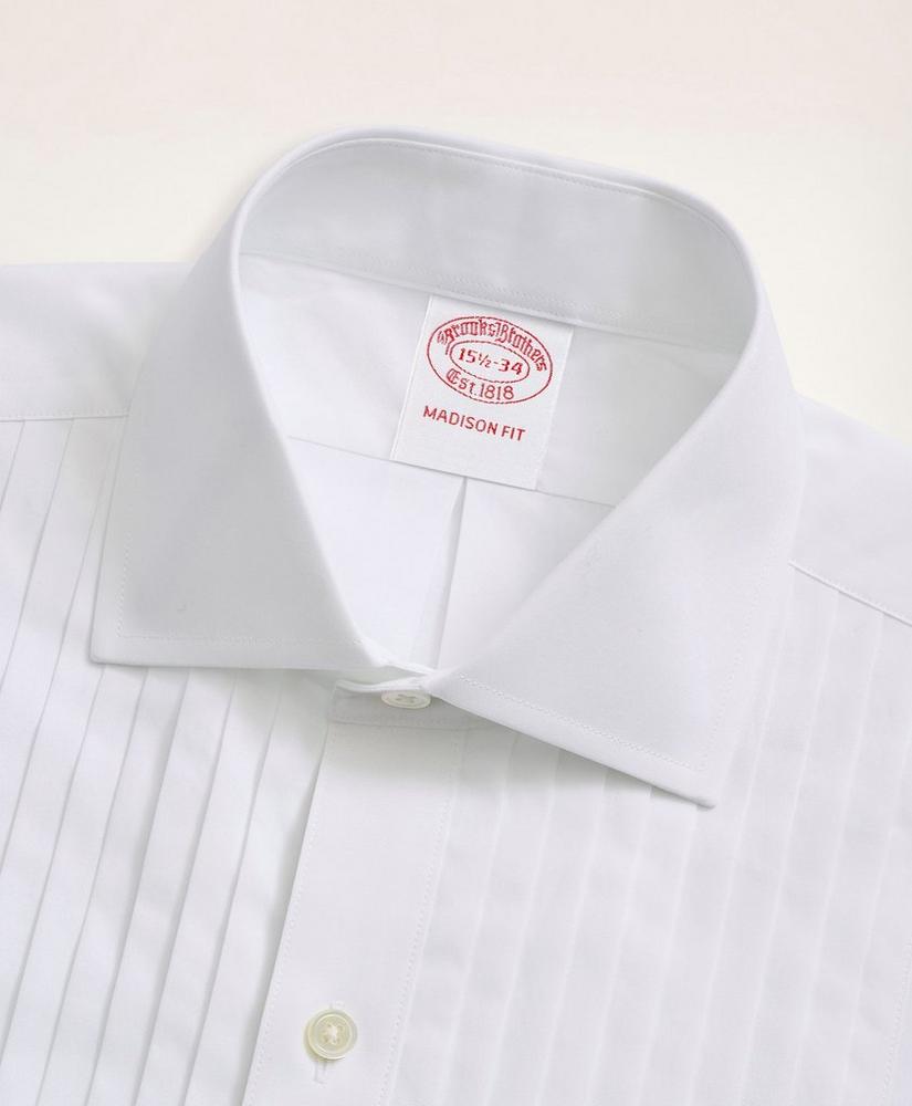 Madison Relaxed-Fit Ten-Pleat Broadcloth English Collar Tuxedo Shirt, image 2