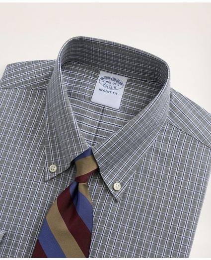 Stretch Regent Regular-Fit Dress Shirt, Non-Iron Twill Mini-Check Button Down Collar, image 2