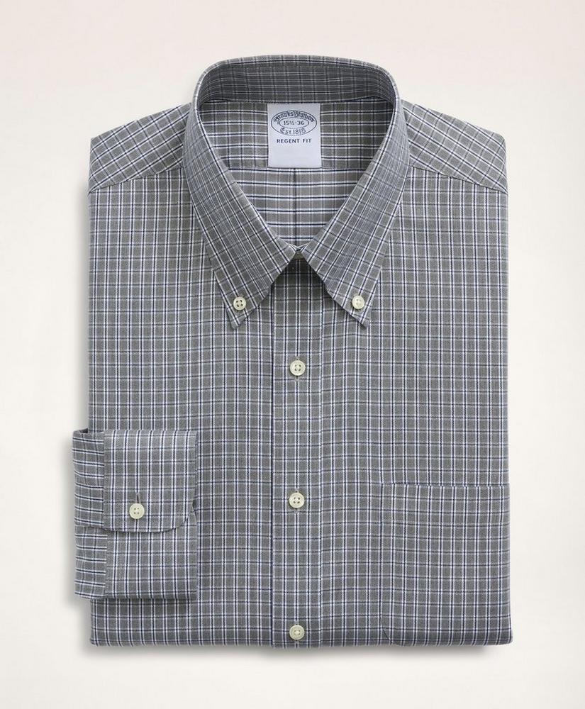 Stretch Regent Regular-Fit Dress Shirt, Non-Iron Twill Mini-Check Button Down Collar, image 3