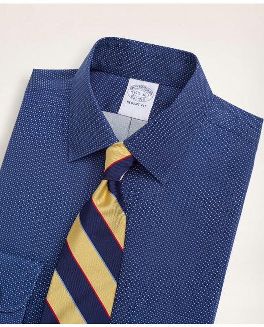 Brooks Brothers *346 SLIM FIT* Brooks Brothers Men's Blue Textured Cotton Dress Shirt 16 34/35 