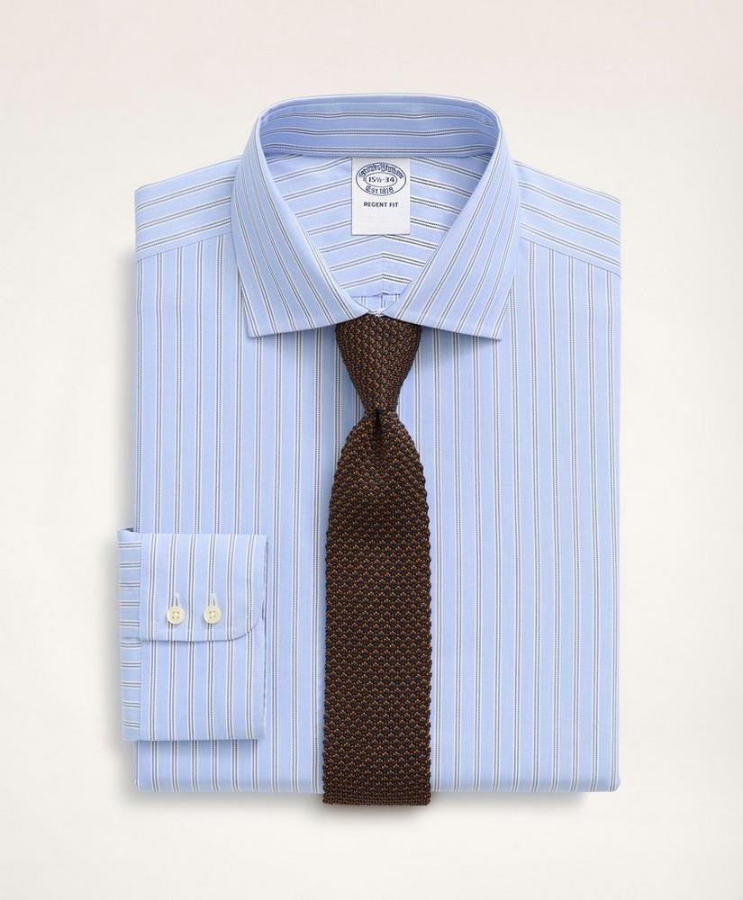 Brooks Brothers x Thomas Mason® Regent Regular-Fit Dress Shirt, English Collar Double Stripe, image 1