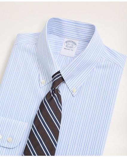 Stretch Regent Regular-Fit Dress Shirt, Non-Iron Poplin Button Down Collar Stripe, image 2