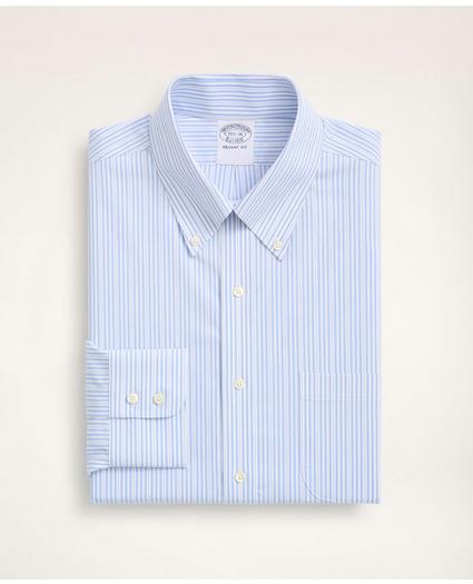 Stretch Regent Regular-Fit Dress Shirt, Non-Iron Poplin Button Down Collar Stripe, image 3