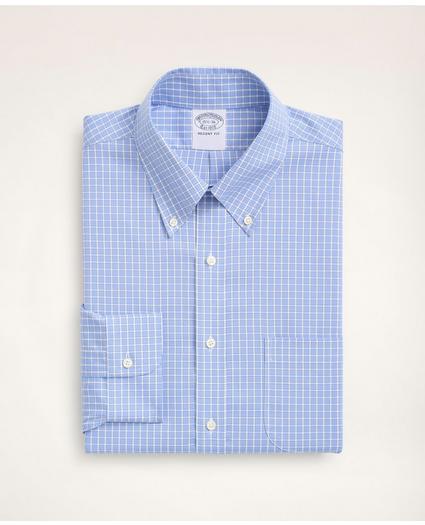 Stretch Regent Regular-Fit Dress Shirt, Non-Iron Pinpoint Oxford Button Down Collar Gingham, image 3