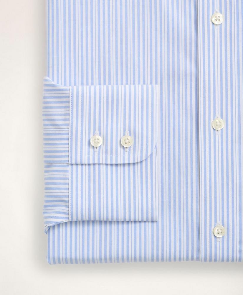 Stretch Madison Relaxed-Fit Dress Shirt, Non-Iron Poplin Button Down Collar Stripe, image 4