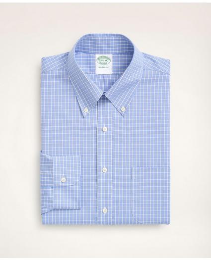 Stretch Milano Slim-Fit Dress Shirt, Non-Iron Pinpoint Oxford Button Down Collar Gingham, image 3