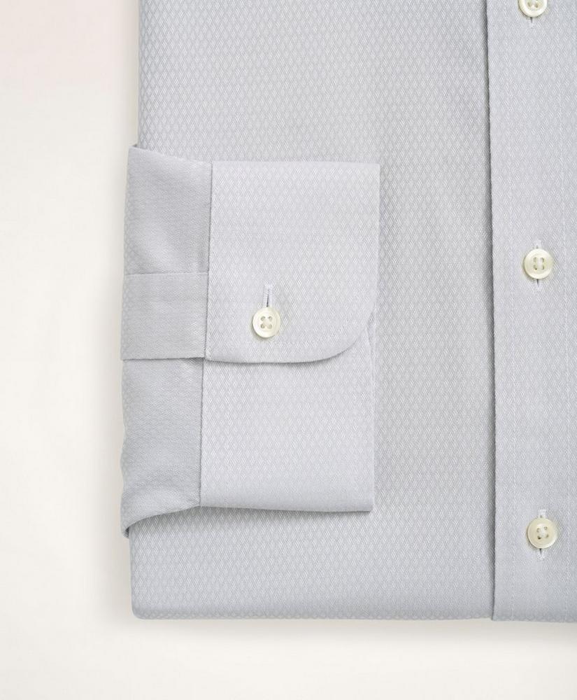 Stretch Milano Slim-Fit Dress Shirt, Non-Iron Dobby Ainsley Collar Diamond, image 4
