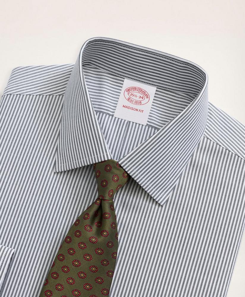 Stretch Madison Relaxed-Fit Dress Shirt, Non-Iron Herringbone Candy Stripe Ainsley Collar, image 2
