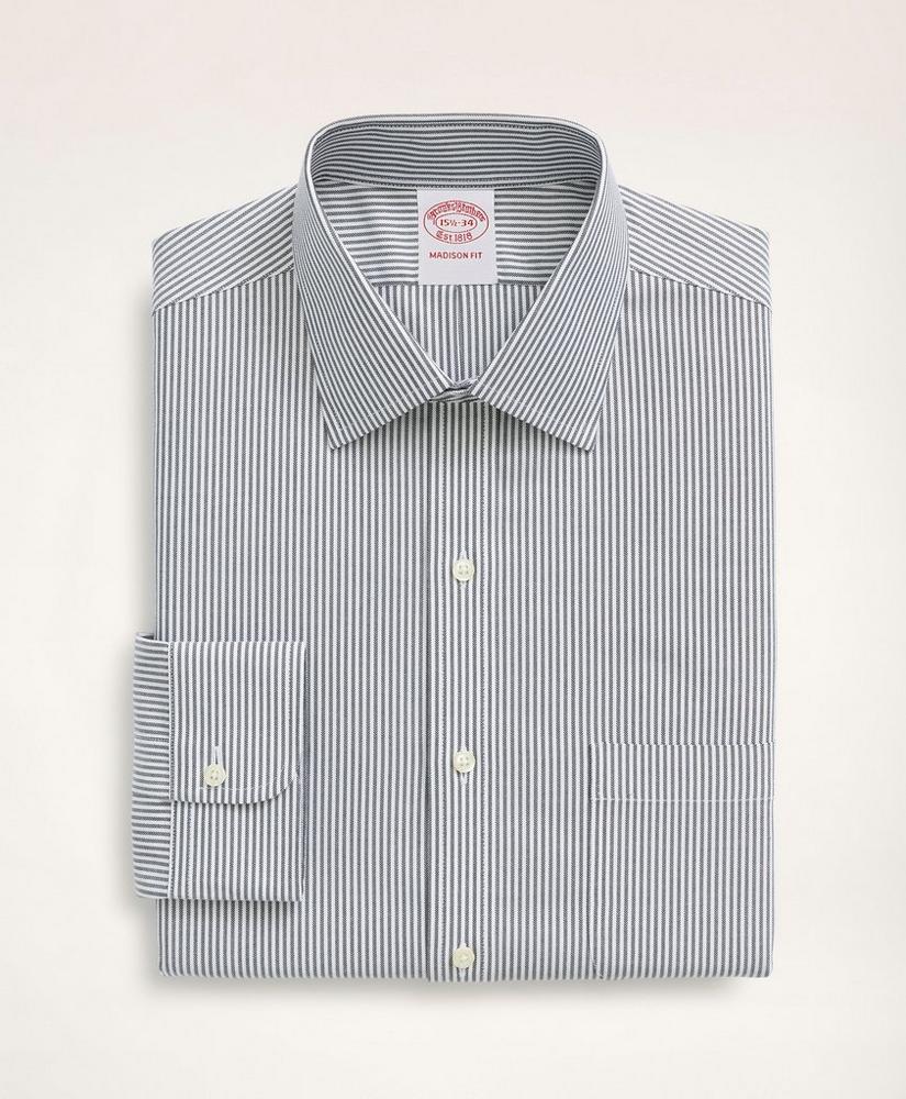 Stretch Madison Relaxed-Fit Dress Shirt, Non-Iron Herringbone Candy Stripe Ainsley Collar, image 3