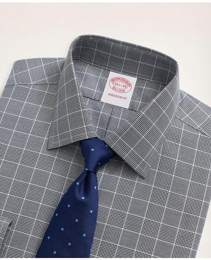 Stretch Madison Relaxed-Fit Dress Shirt, Non-Iron Herringbone Glen Plaid Ainsley Collar, image 2