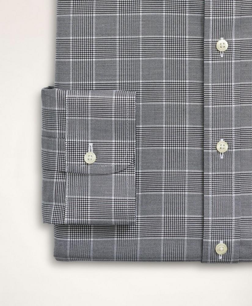 Stretch Madison Relaxed-Fit Dress Shirt, Non-Iron Herringbone Glen Plaid Ainsley Collar, image 4