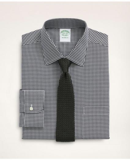 Stretch Milano Slim-Fit Dress Shirt, Non-Iron Herringbone Gingham Ainsley Collar, image 1