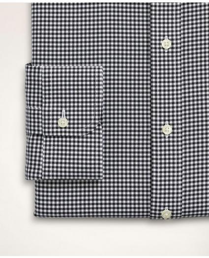 Stretch Milano Slim-Fit Dress Shirt, Non-Iron Herringbone Gingham Ainsley Collar, image 4