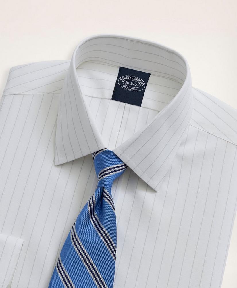 Stretch Big & Tall Dress Shirt, Non-Iron Herringbone Thin Stripe Ainsley Collar, image 2