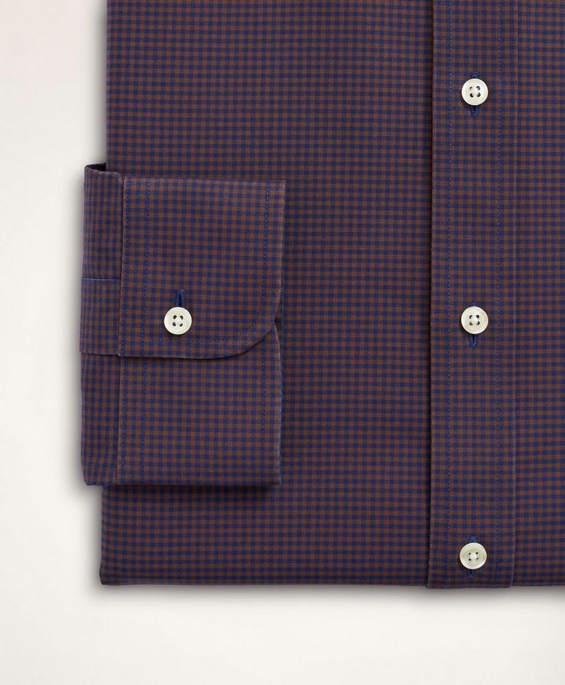 Stretch Madison Relaxed-Fit Dress Shirt, Non-Iron Poplin English Spread Collar Gingham, image 4