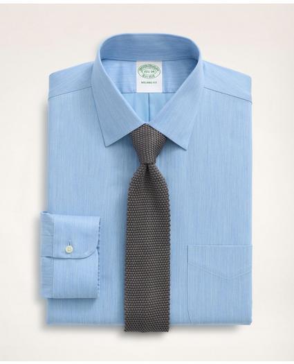 Stretch Milano Slim-Fit Dress Shirt, Non-Iron Herringbone Ainsley Collar, image 1