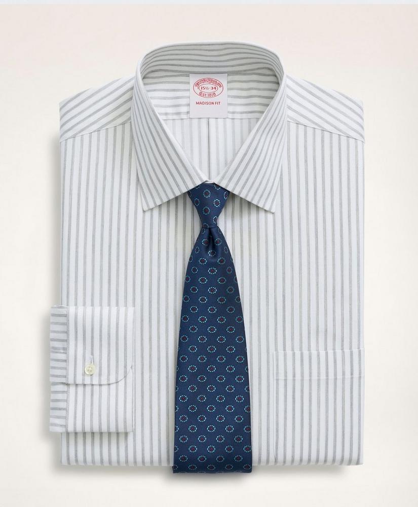 Stretch Madison Relaxed-Fit Dress Shirt, Non-Iron Twill Stripe  Ainsley Collar, image 1