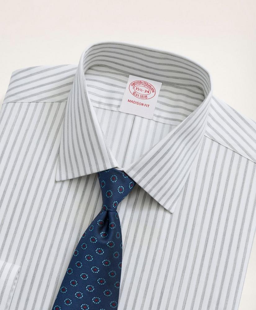 Stretch Madison Relaxed-Fit Dress Shirt, Non-Iron Twill Stripe  Ainsley Collar, image 2