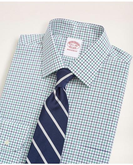 Stretch Madison Relaxed-Fit Dress Shirt, Non-Iron Poplin Ainsley Collar Tattersall, image 2
