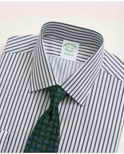 Stretch Milano Slim-Fit Dress Shirt, Non-Iron Twill Stripe  Ainsley Collar, image 2