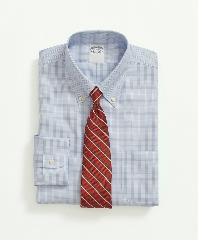 Stretch Supima® Cotton Non-Iron Pinpoint Oxford Button-Down Collar, BB#1 Check Dress Shirt, image 1
