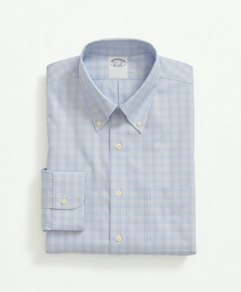 Stretch Supima® Cotton Non-Iron Pinpoint Oxford Button-Down Collar, BB#1 Check Dress Shirt, image 3