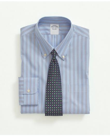 Stretch Supima® Cotton Non-Iron Pinpoint Oxford Button-Down Collar, BB#1 Rep Stripe Dress Shirt, image 1