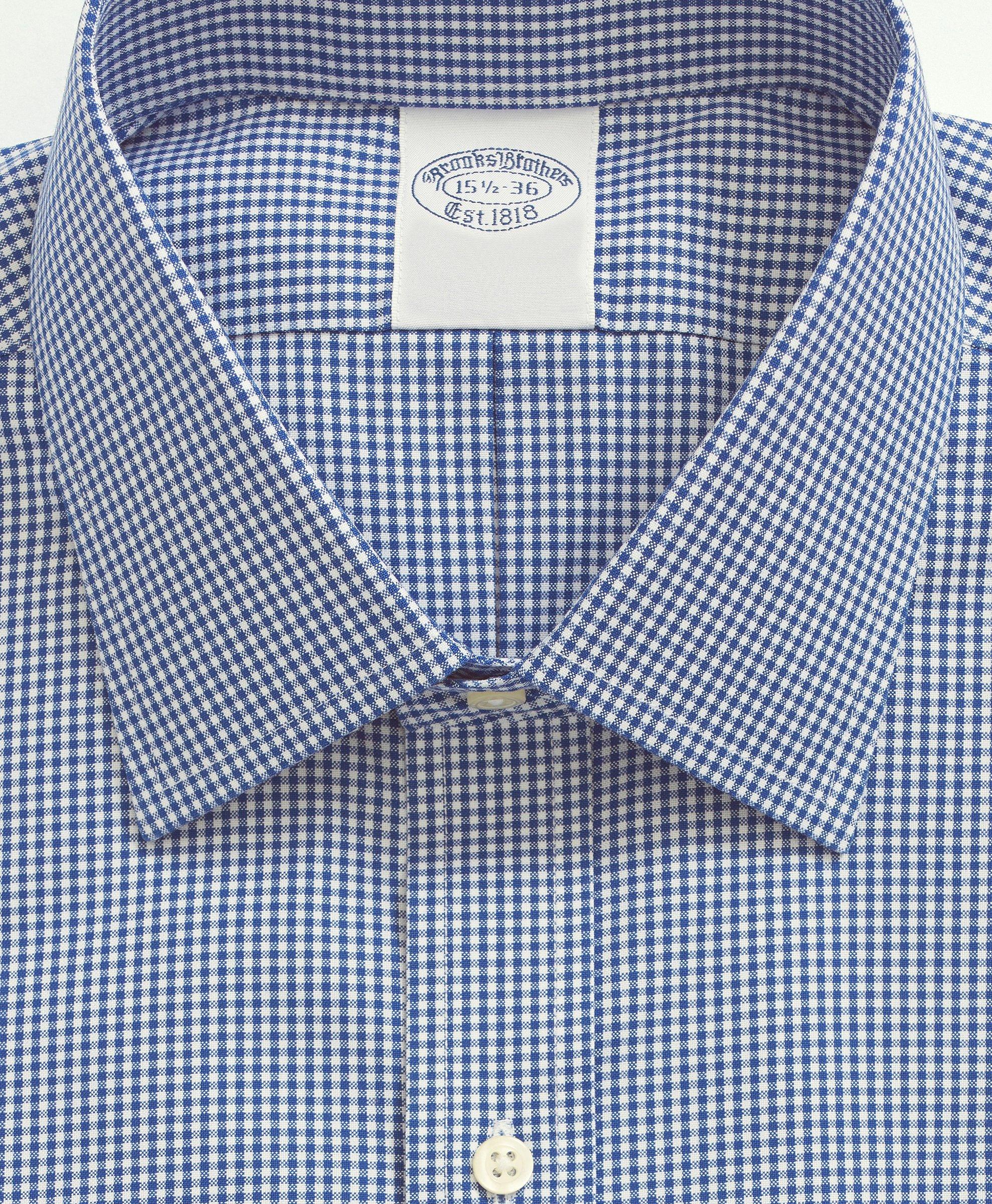 Stretch Supima® Cotton Non-Iron Pinpoint Oxford Ainsley Collar, Gingham ...