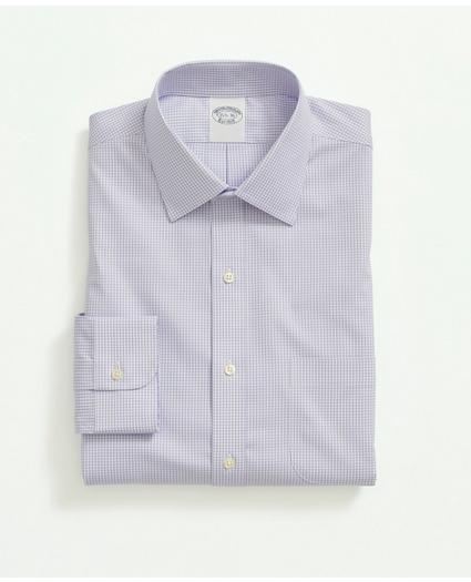 Stretch Supima® Cotton Non-Iron Pinpoint Oxford Ainsley Collar, Gingham Dress Shirt, image 2