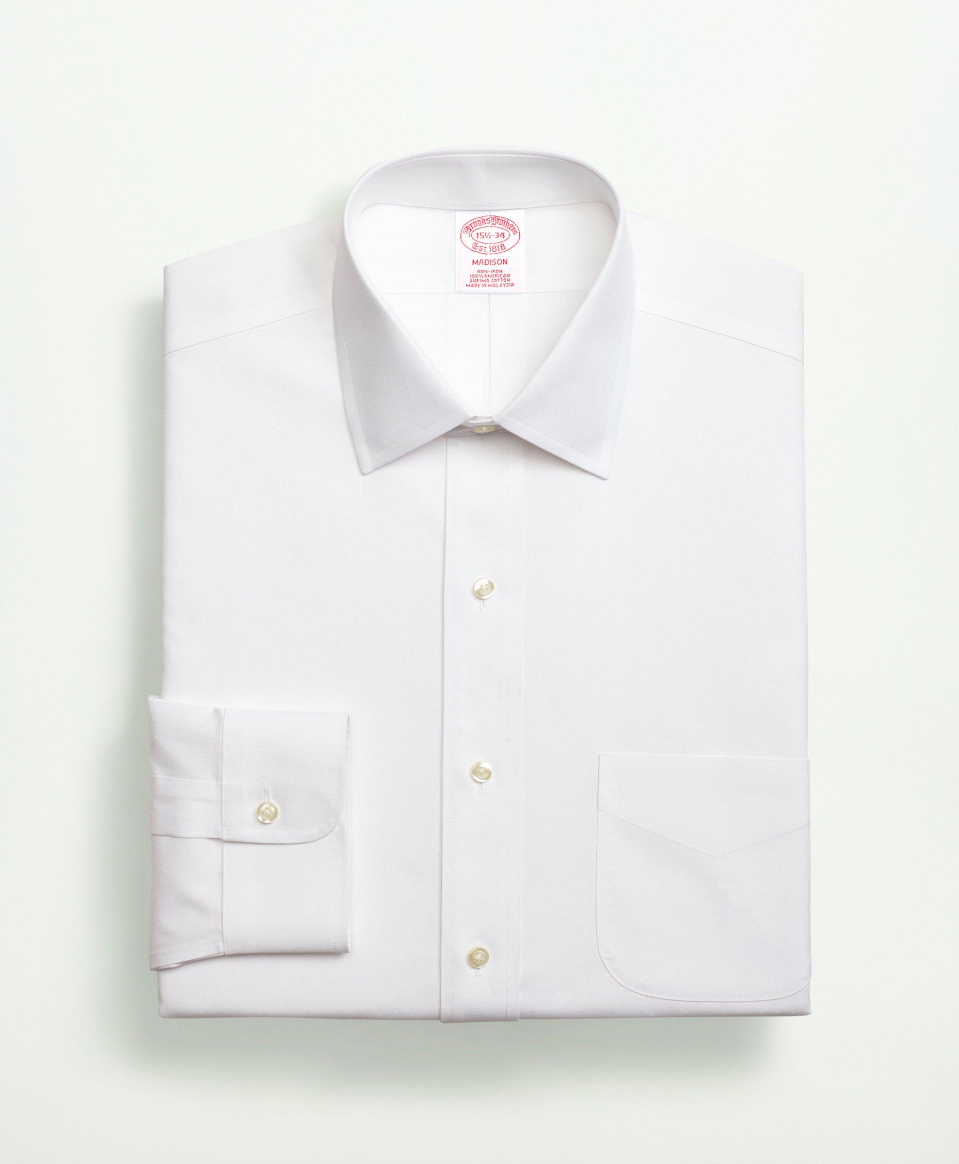 Stretch Supima® Cotton Non-Iron Pinpoint Oxford Ainsley Collar Dress Shirt