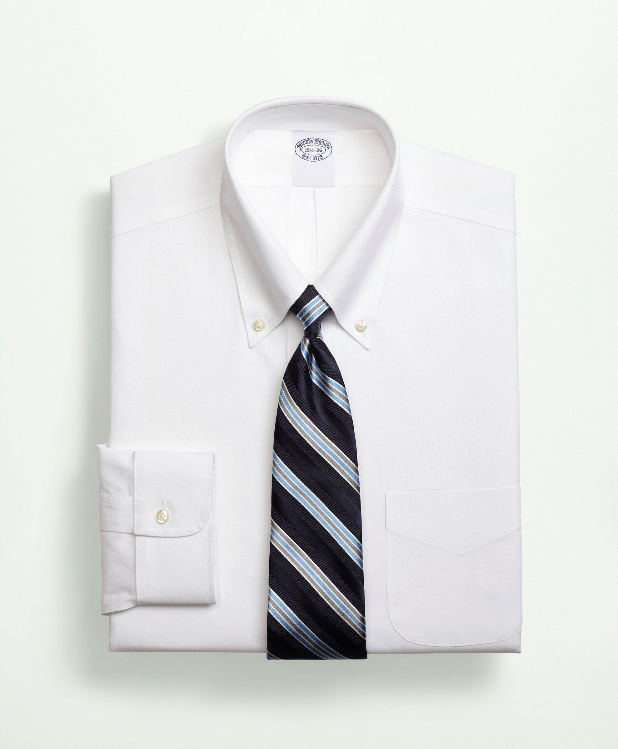 Stretch Supima® Cotton Non-Iron Pinpoint Oxford Button-Down Collar