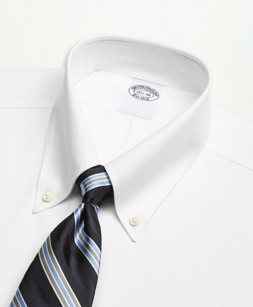 Stretch Supima® Cotton Non-Iron Pinpoint Oxford Button-Down Collar Dress Shirt, image 2